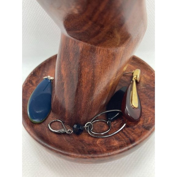 Set of 3 Different Single Dangle Teardrop Unisex Earrings - Picture 2 of 3